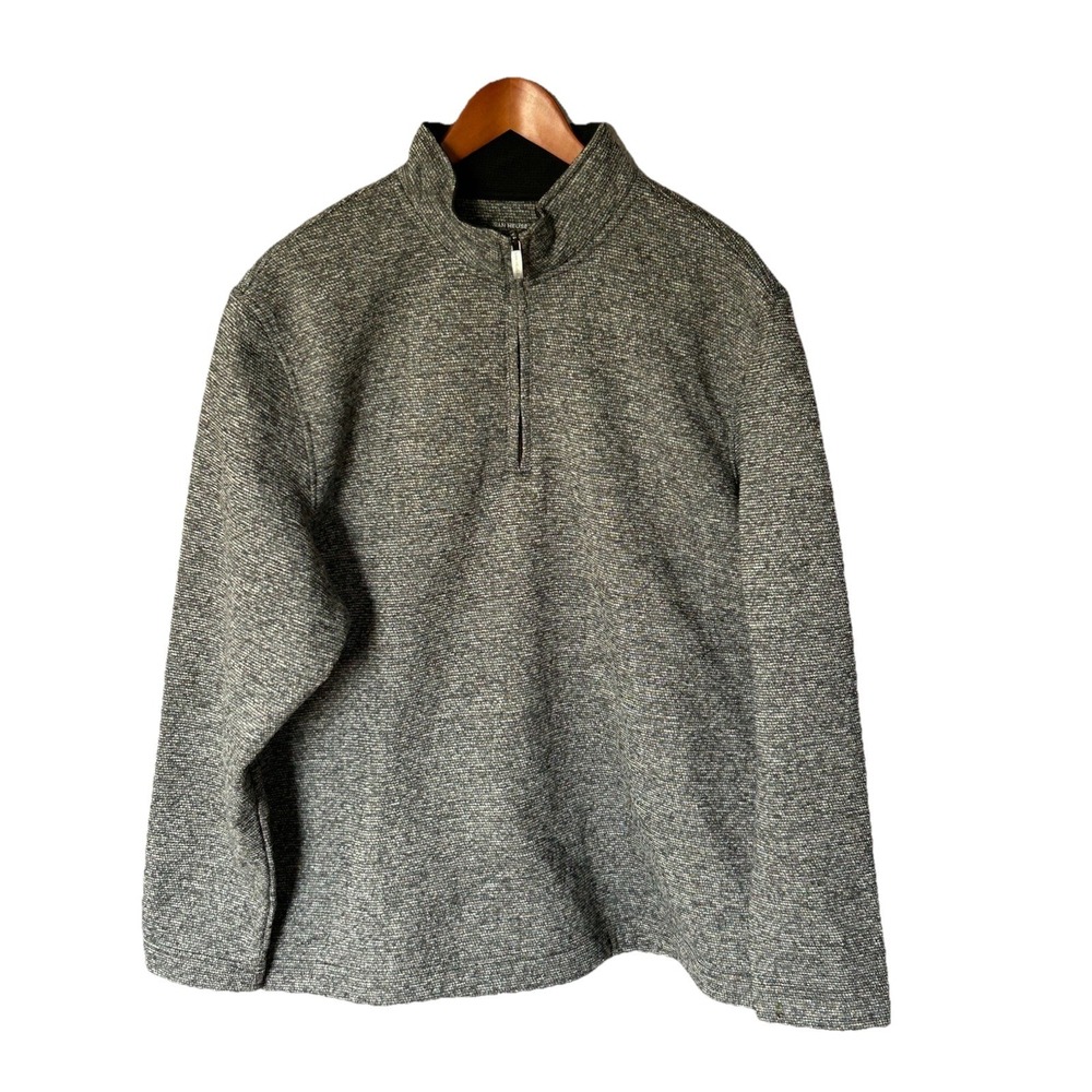 Men's Van Heusen Classic Fit Gray 1/4 Zip Fleece Pullover Size XL Golf Outdoor